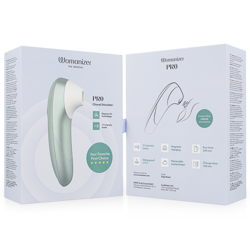 WOMANIZER - PRO VIBRANT CLITORIAL STIMULATOR CINZA VERDE SÁLVIA - Image 6