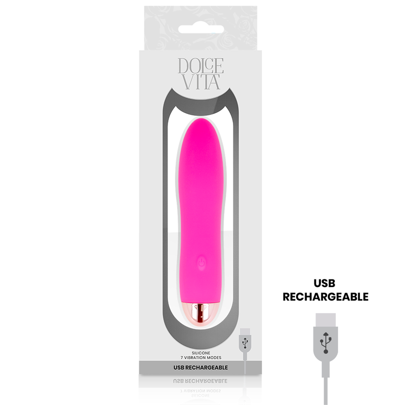 DOLCE VITA - VIBRADOR RECARREGÁVEL QUATRO PINK 7 VELOCIDADES - Image 3