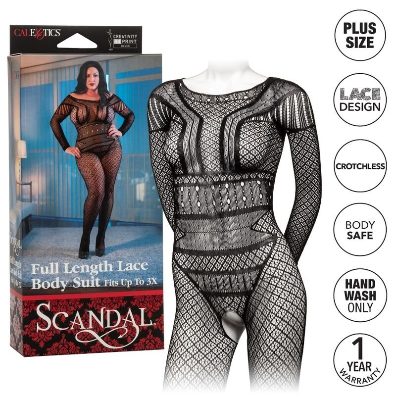 CALEXOTICS - LACE BODY SUIT PLUS SIZE - Image 3