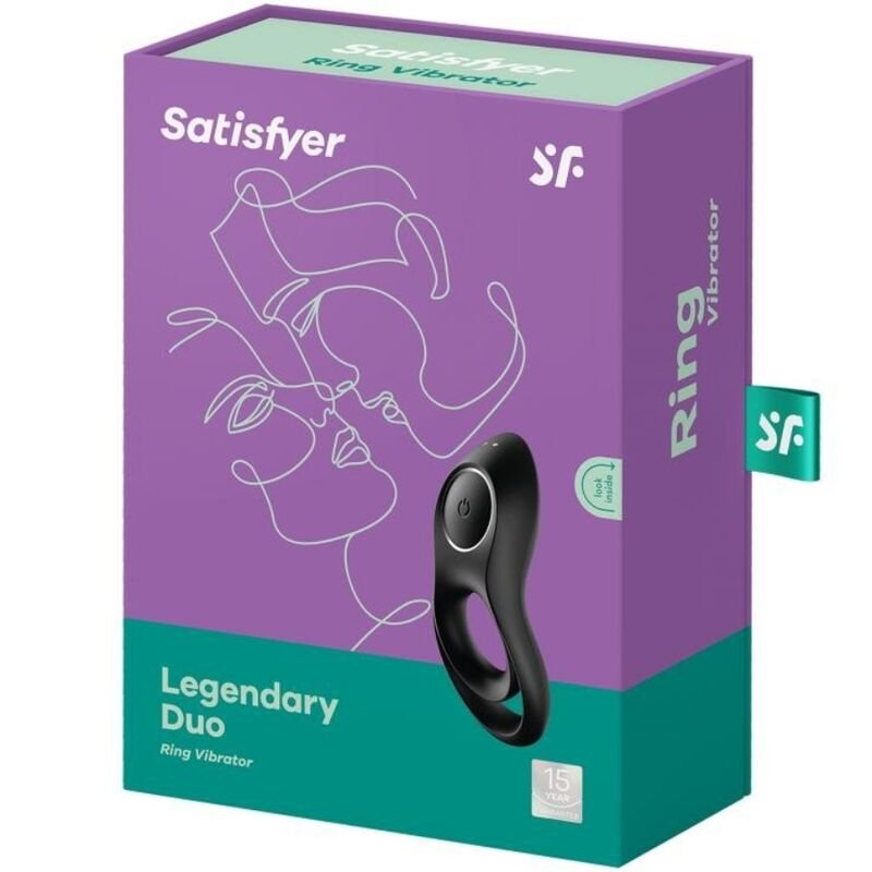 SATISFYER - VIBRADOR DE ANÉIS LENDRIO DUO PRETO - Image 4