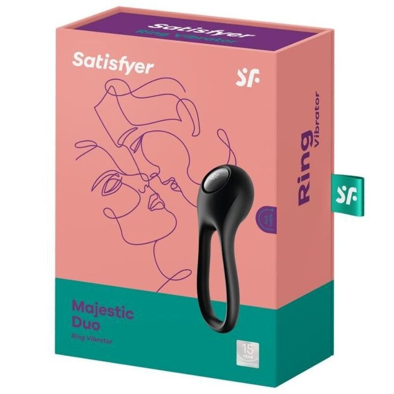 SATISFYER - VIBRADOR MAJESTIC DUO RING PRETO - Image 4