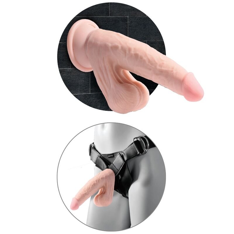 KING COCK - PLUS 3D DILDO BALANANDO BOLAS 15.2 CM PELE CLARA - Image 5