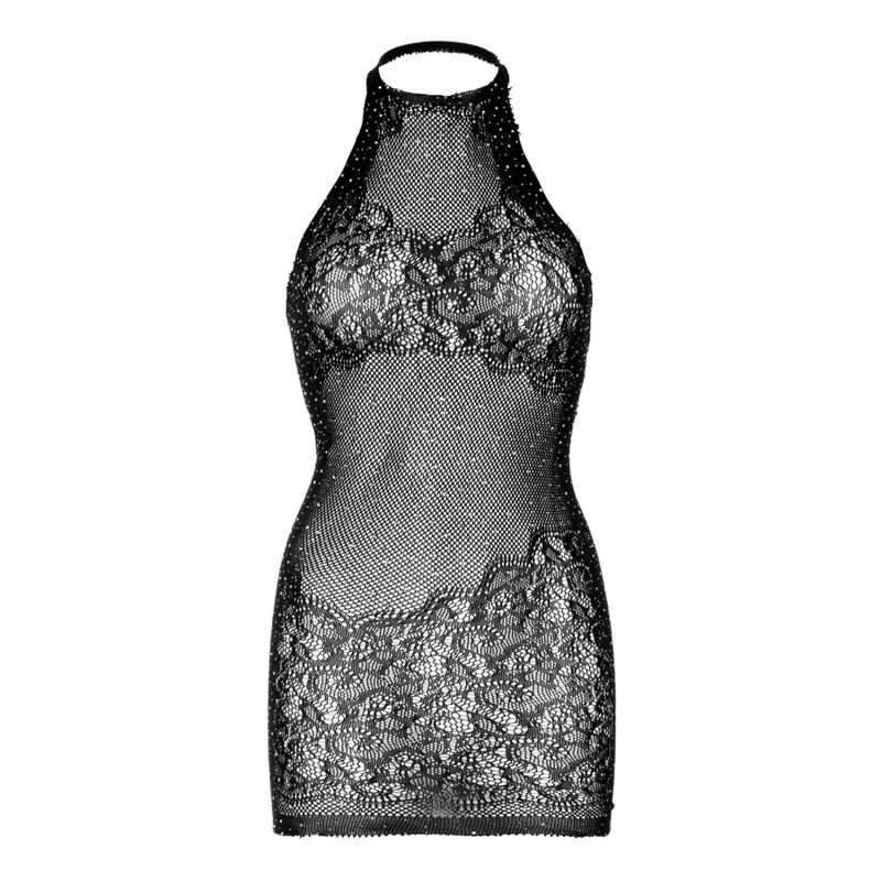LEG AVENUE - MINI VESTIDO CON PEDRERÍA TALLA ÚNICA - BLANCO - Image 3