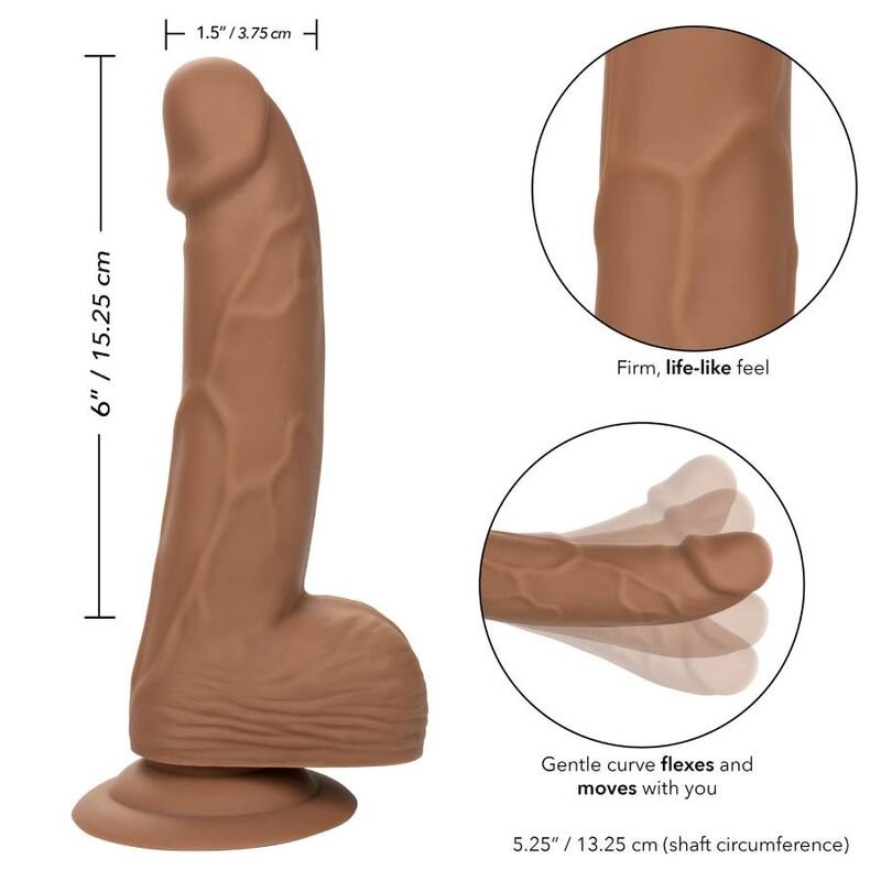 CALEXOTICS - PREGOS DE SILICONE 15.24 CM CASTANHO - Image 2