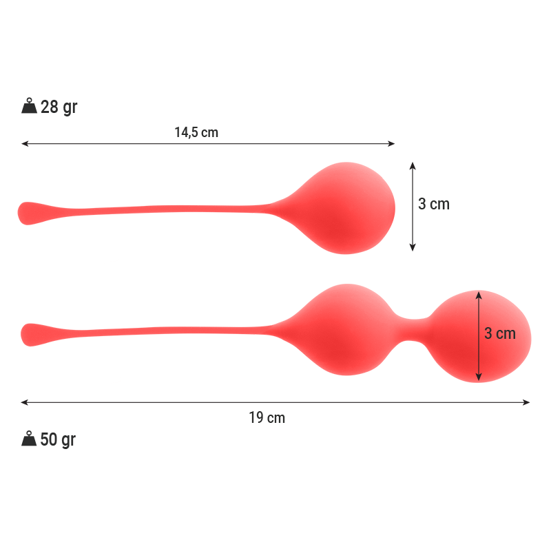 INTENSE - PACK BOLAS KEGEL KENDALL VERMELHO - Image 3