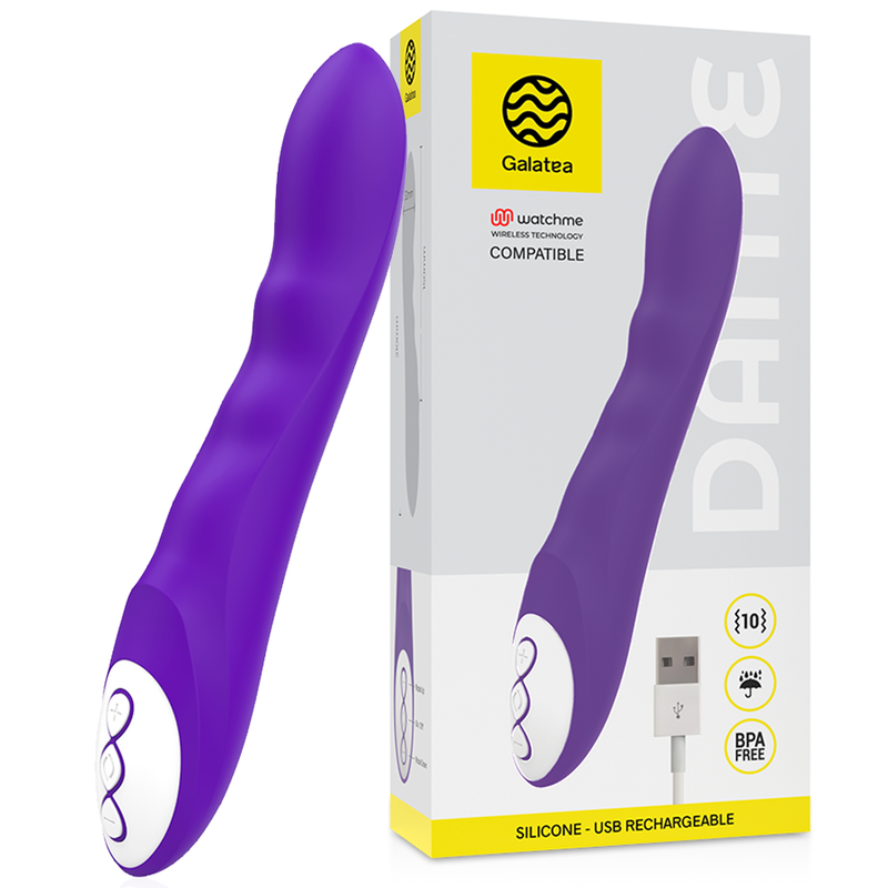 GALATEA - DANTE VIBRADOR ROXO + CONTROLO REMOTO WATCHME - Image 2