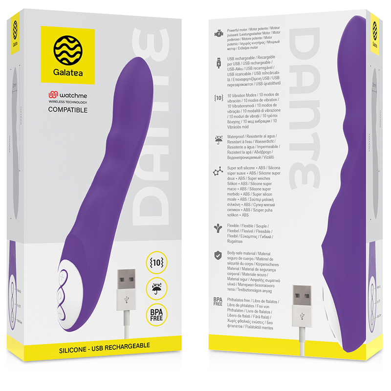 GALATEA - DANTE VIBRADOR ROXO + CONTROLO REMOTO WATCHME - Image 3