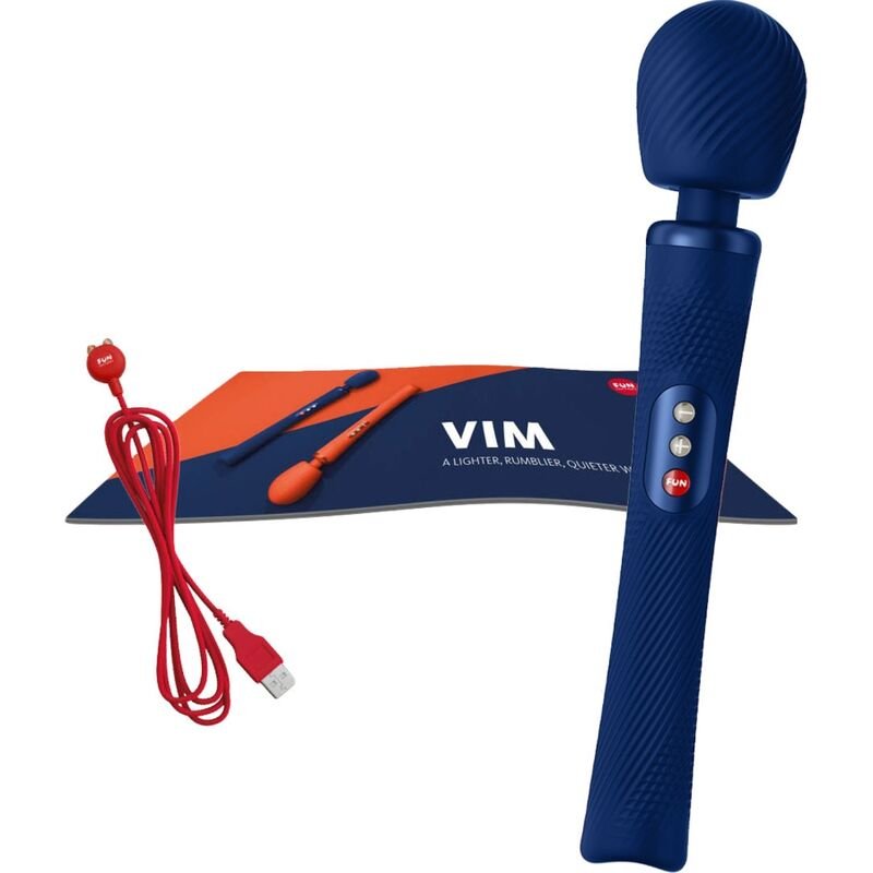 FUN FACTORY - VIM WAND RUMBLE VIBRADOR RECARGABLE SILICONA NARANJA - Image 5