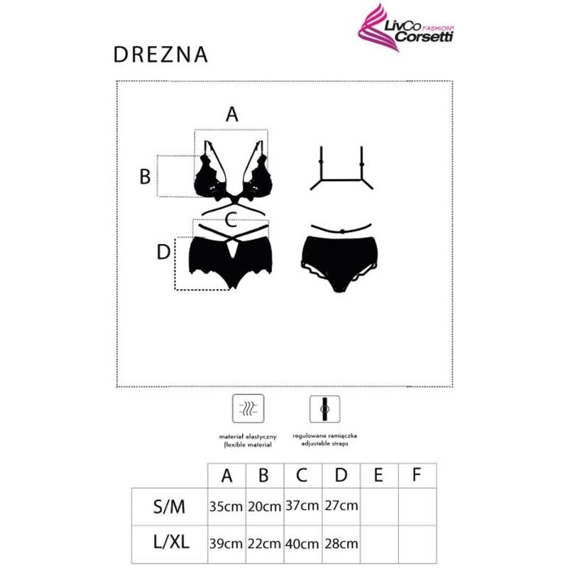 LIVCO CORSETTI FASHION - DREZNA LC 90733 SUJETADOR + PANTY NEGRO - Image 5