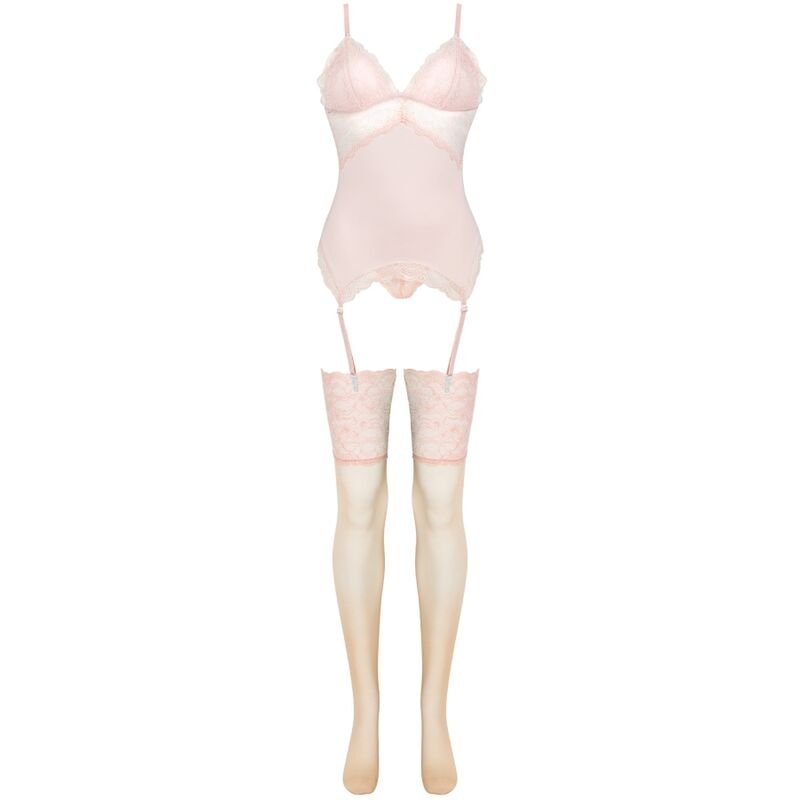 LIVCO CORSETTI FASHION - PERSINNE PEACH SET CORSET + PANTY + MEDIAS - Image 3