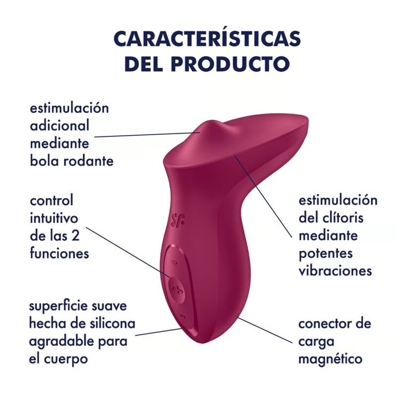 SATISFYER - VIBRADOR EXCITERRR LAY-ON CLITÓRIS FÚCSIA - Image 4