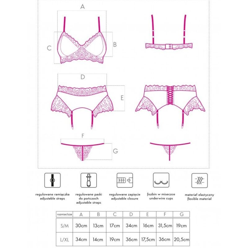 LIVCO CORSETTI FASHION - NAHIR LC 20214 SUJETADOR + PANTY + LIGUERO S/M - Image 4