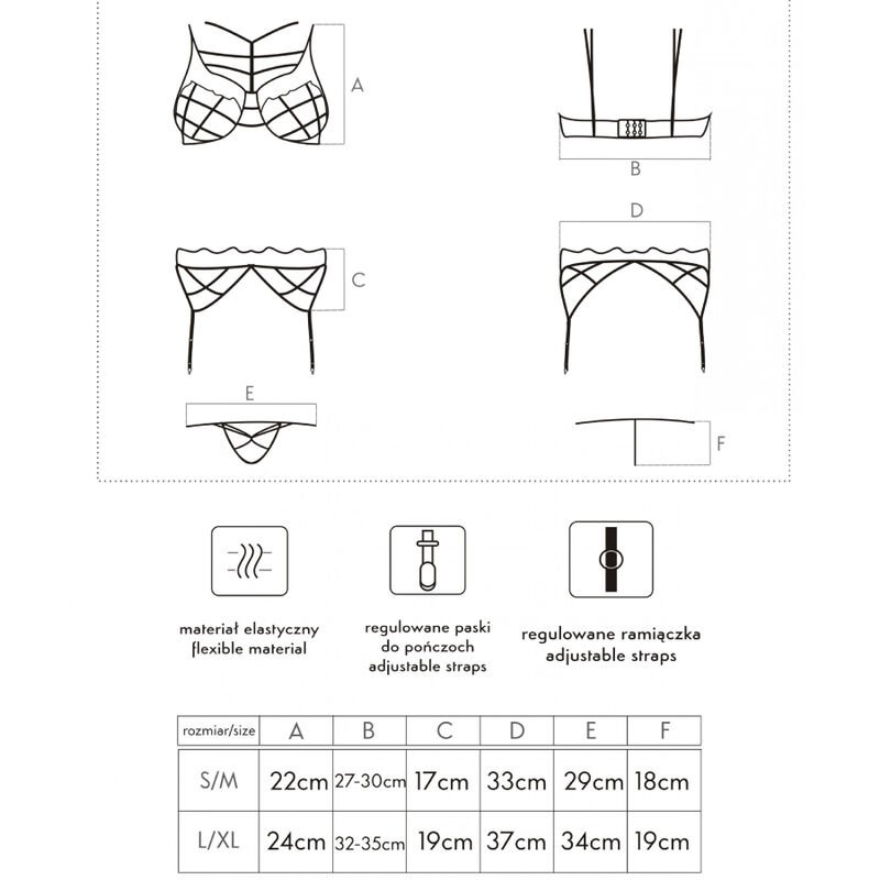 LIVCO CORSETTI FASHION - SOLEDAD LC 20217 SUJETADOR + PANTY + LIGUERO S/M - Image 4