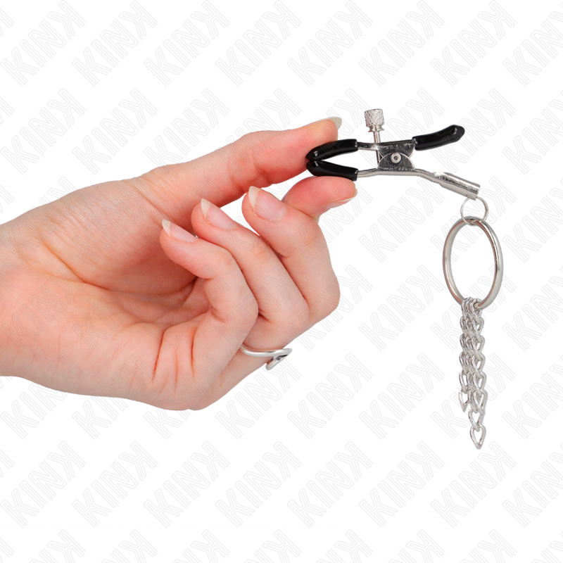 KINK - O RING GRAMPO DE BICO E PEQUENA CORRENTE PRATA 6 CM - Image 4