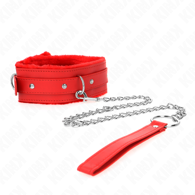 KINK - COLAR COM TRELA 65 CM COM RESTRIÇÕES VERMELHO 36-42 CM X 5,5 CM - Image 4