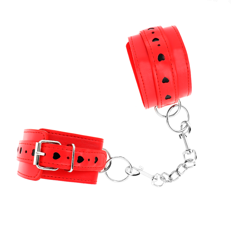 KINK - PULSO VERMELHO COM INSERÇÃO DE CORAÇÃO PRETO AJUSTÁVEL 21-28 CM X 5,5 CM - Image 2