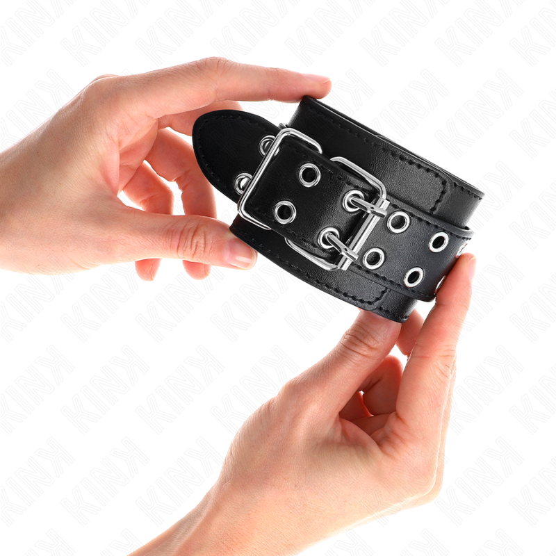 KINK - PUNHOS COM FIVELA DUPLA PRETO AJUSTÁVEIS 19-26 CM - Image 4