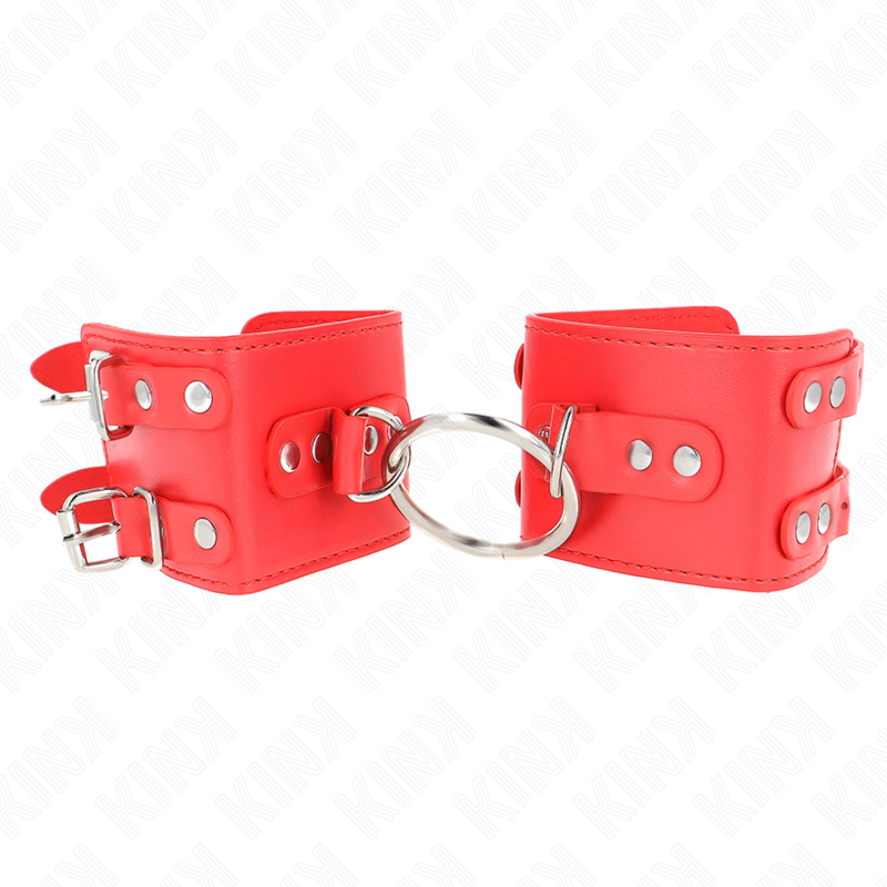 KINK - PULSO FIXO COM ANEL E PREGOS AJUSTÁVEIS VERMELHO 17-22 CM X 6,5 CM - Image 2