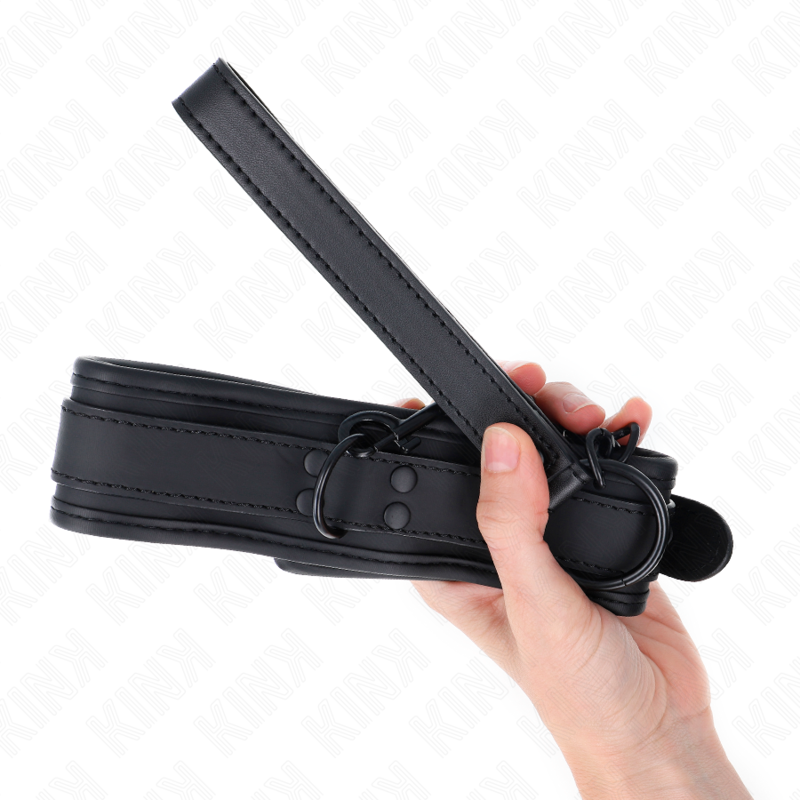 KINK - COLAR DE NEOPRENE BONDAGE MODELO 1 COM CINTO 78 CM AJUSTÁVEL 37,5 X 49,5 CM - Image 5