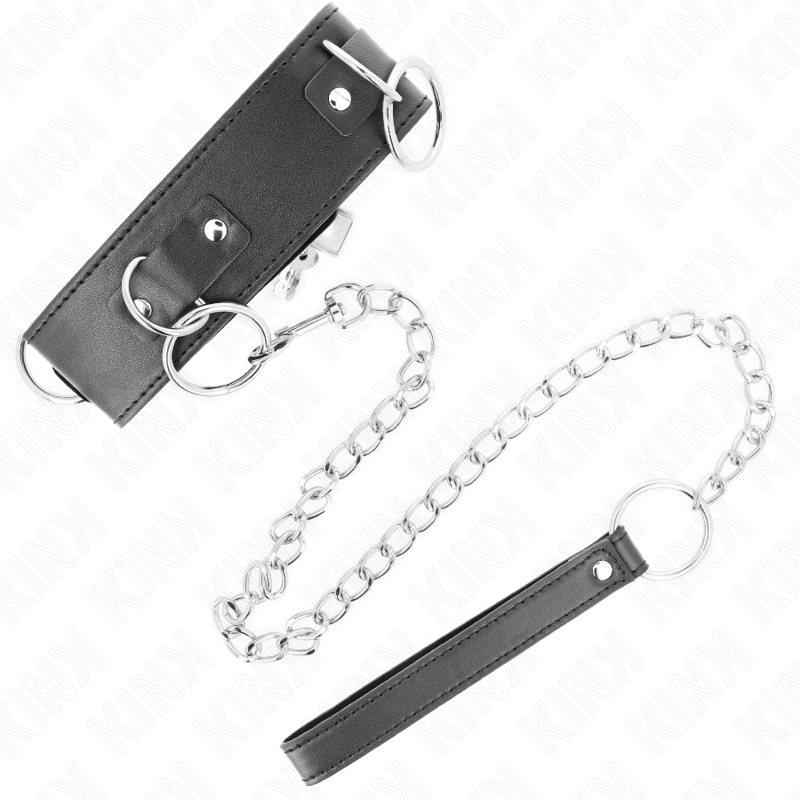KINK - COLAR COM TRELA 65 CM 3 ANÉIS MODELO 2 AJUSTÁVEL 36-43 CM X 5 CM - Image 2