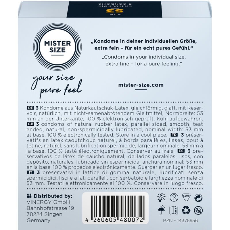 MISTER SIZE - PRESERVATIVO TAMANHO M 53 MM (3 UNIDADES) - Image 3