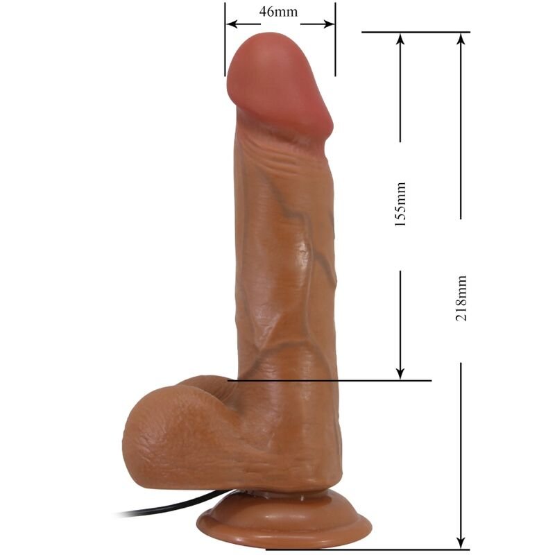 BAILE - BAHAMUT VIBRADOR REALISTA 21,8 CM CARNE CONTROLE REMOTO - Image 5