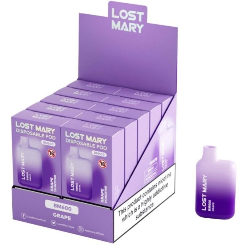 LOST MARY - BM600 NICOTINA VAPER 2% UVA DESCARTÁVEL - Image 2