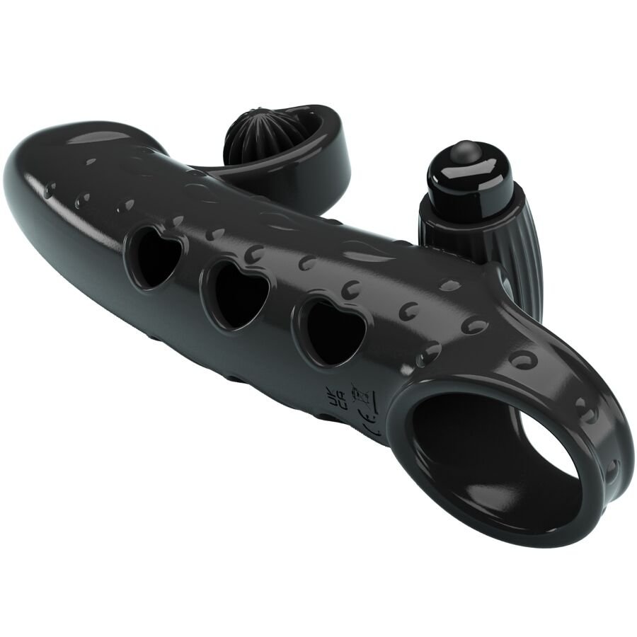 ROMANCE - MANGA VIBRANTE PARA PÊNIS PRETA - Image 4