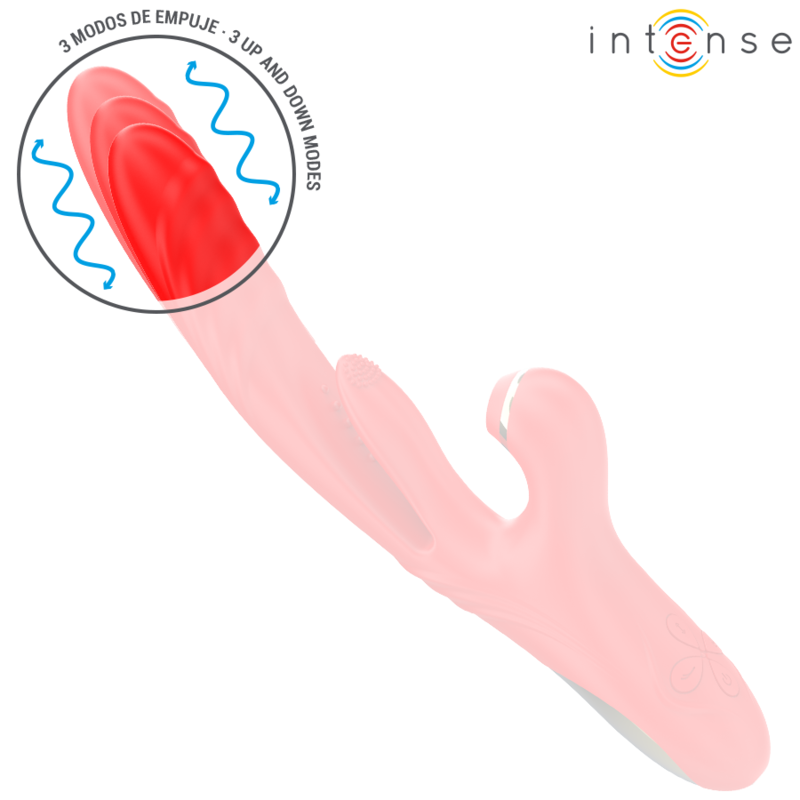 INTENSE - VIBRADOR MULTIFUNCIONAL KAROL THRUST STIMULATION ONDAS ESTIMULANTES VERMELHO - Image 5