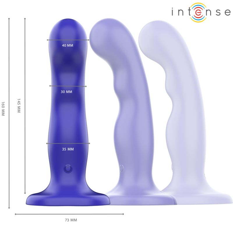 INTENSE - VIBRADOR SHORTY COM VENTOSA AZUL CONTROLE REMOTO - Image 3