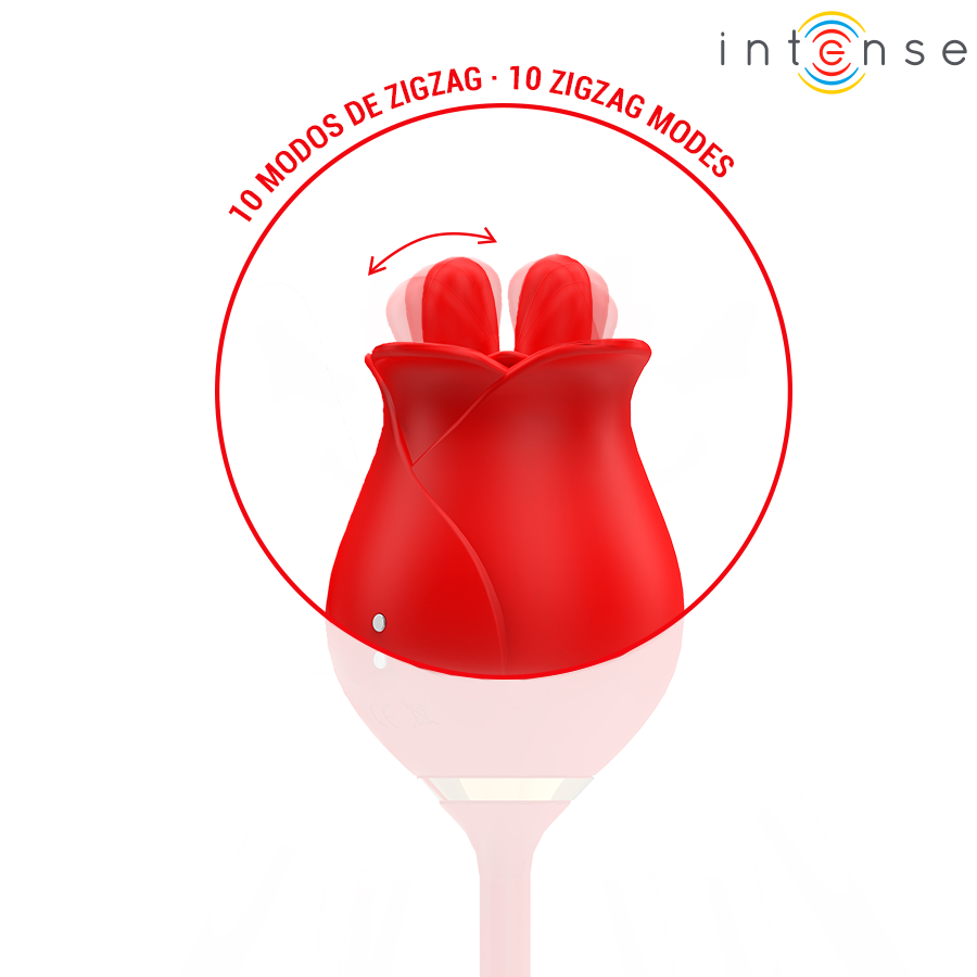 INTENSE - ESTIMULADOR DUPLO DE CLITÓRIS MELANIE COM LÍNGUA EM ZIGZAG - Image 5