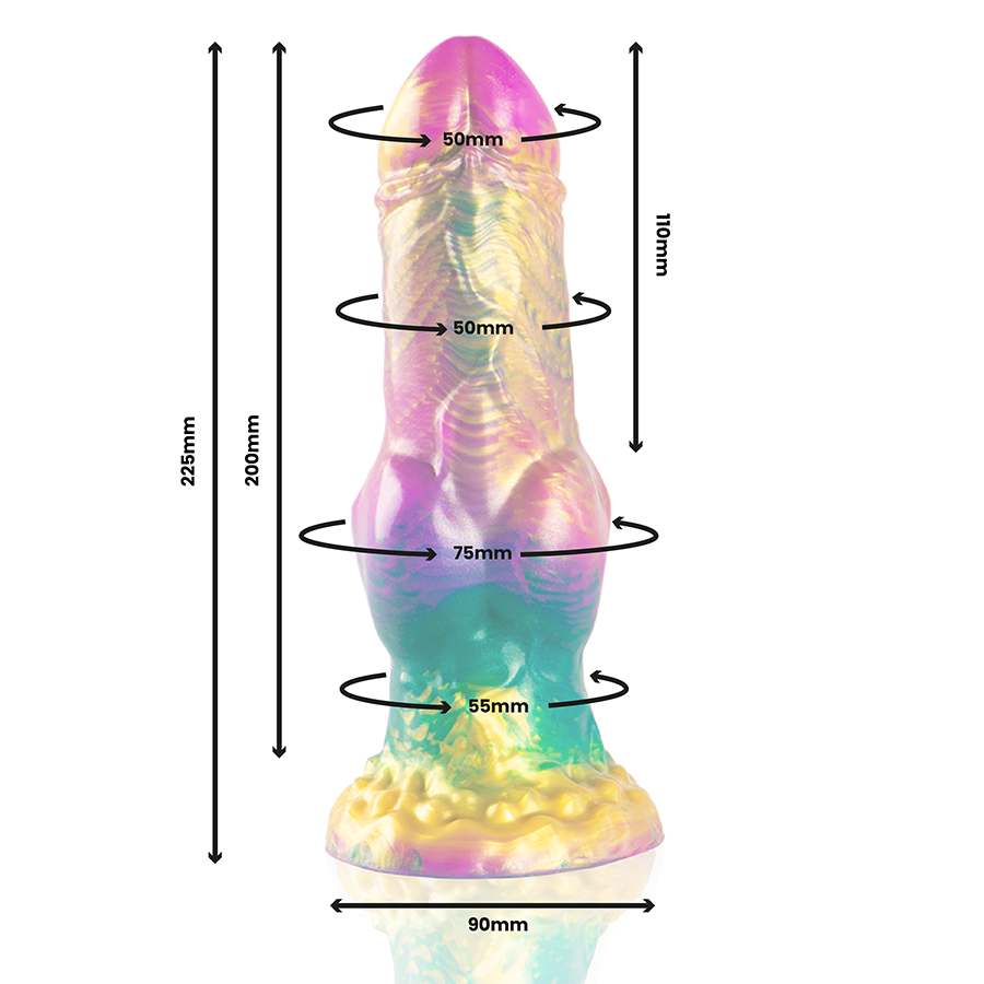 EPIC - IRIS DILDO COM TESTÍCULOS DE PRAZER ARCO-ÍRIS - Image 3