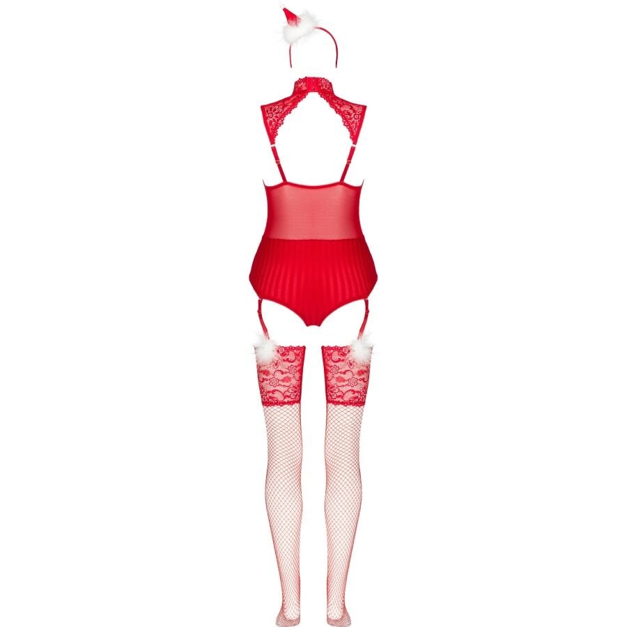 LIVCO CORSETTI FASHION - LIMPID SNOWFLAKES LC 90604 BODY + MEDIAS + DIADEMA NAVIDEÑA S/M - Image 4