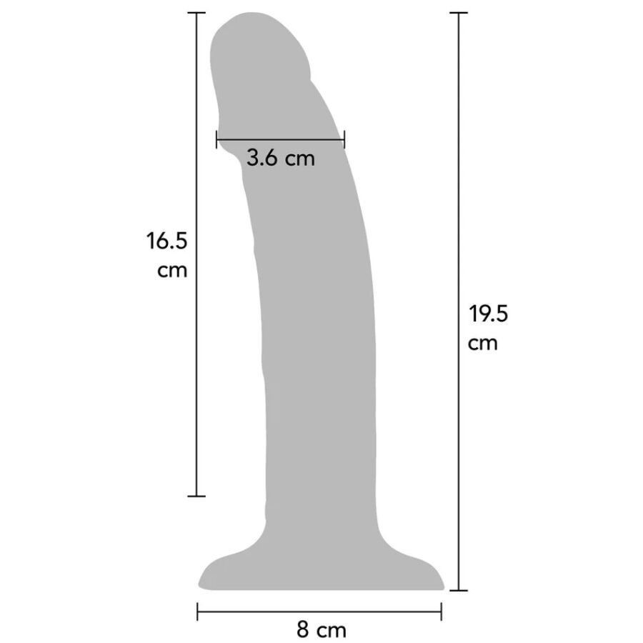 GET REAL - DILDO VIBRATÓRIO DE SILICONE TRANSPARENTE REALISTA DE 19,5 CM - Image 3