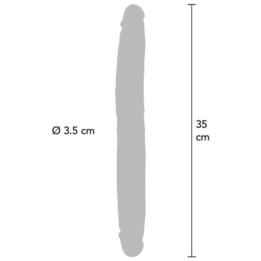 GET REAL - DILDO DE SILICONE DE DUAS PONTAS CARAMELO 35 CM - Image 3