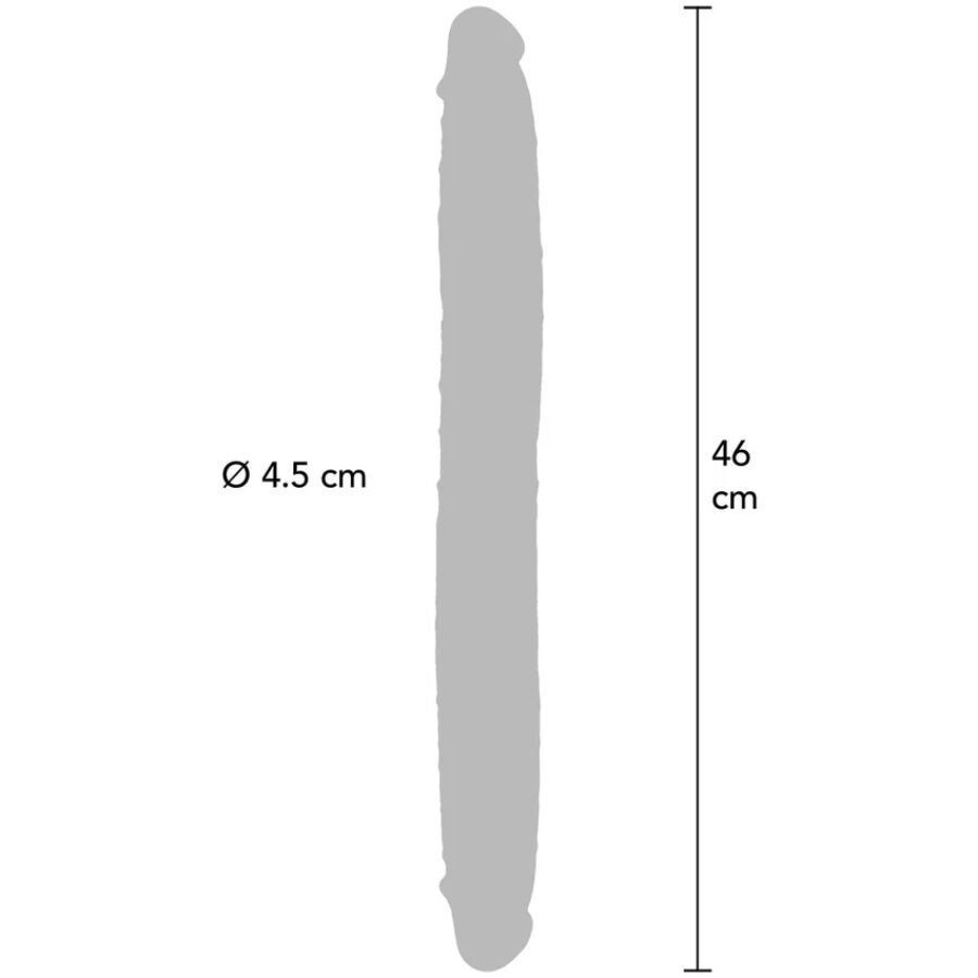 GET REAL - DILDO DE SILICONE DE DUAS PONTAS CARAMELO 46 CM - Image 3