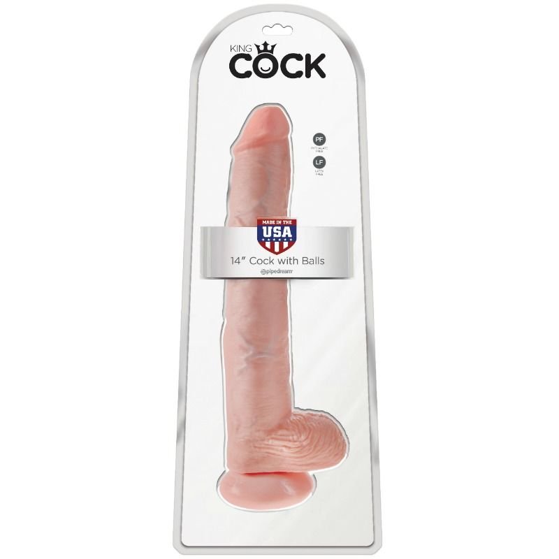 KING COCK - DILDO COM BOLAS 35.6 CM CARNE - Image 2