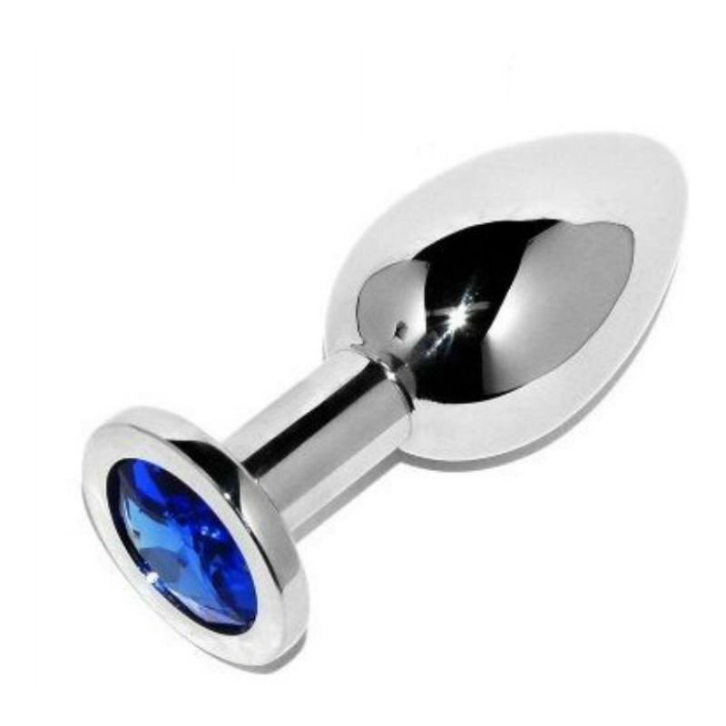 METAL HARD - PLUG ANAL DIAMANTE AZUL PEQUENO 5,71CM - Image 2