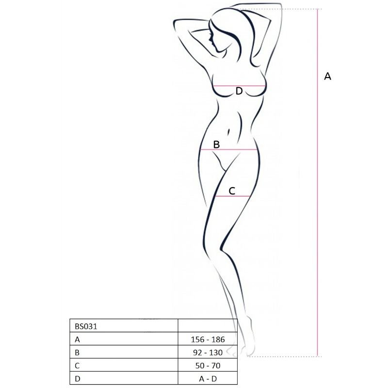 PASSION - WOMAN BS031 BODYSTOCK BRANCO TAMANHO ÚNICO - Image 2