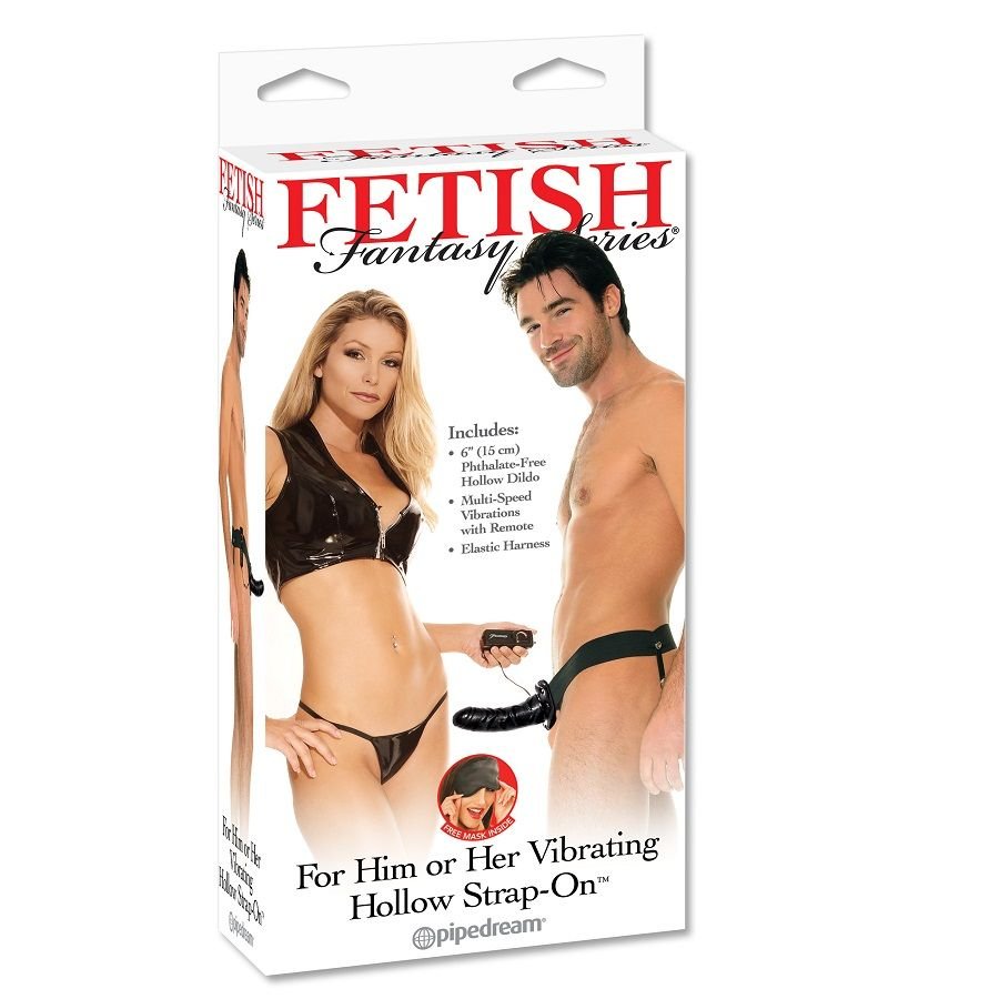 FETISH FANTASY SERIES - VIBRANDO STRAP-ON OCO PARA ELA OU ELE PRETO - Image 2