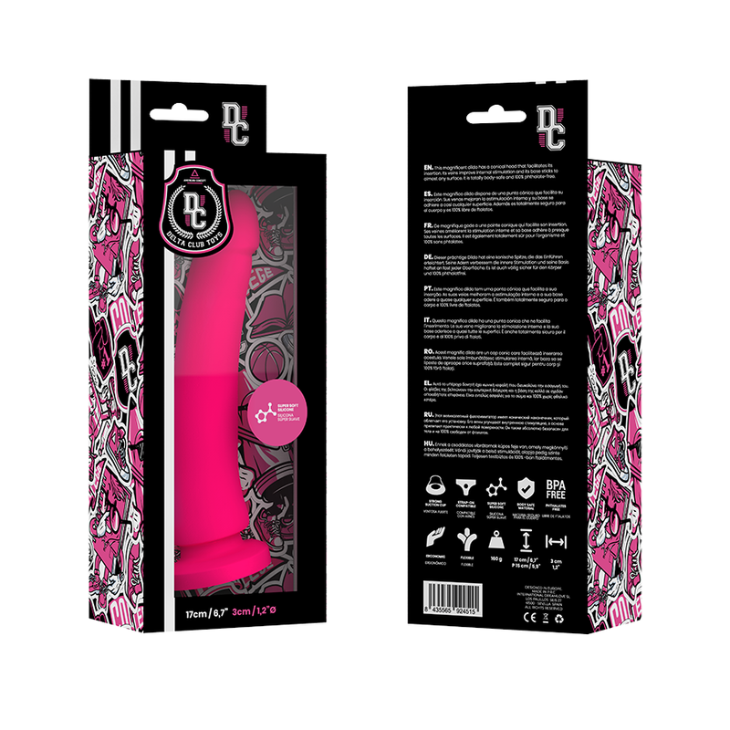DELTA CLUB - TOYS DILDO MÉDICO ROSA SILICONE 17 CM -O- 3 CM - Image 4