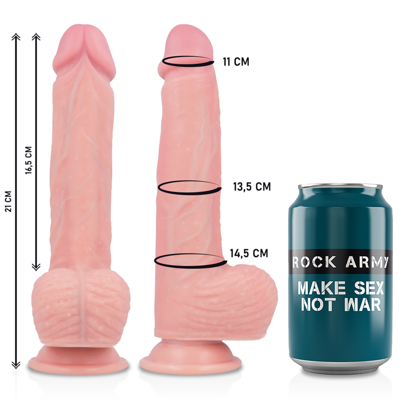 ROCKARMY - ARNÊS + SILICONE LÍQUIDO PREMIUM SPITFIRE REALISTA 21 CM -O- 4.62 CM - Image 3