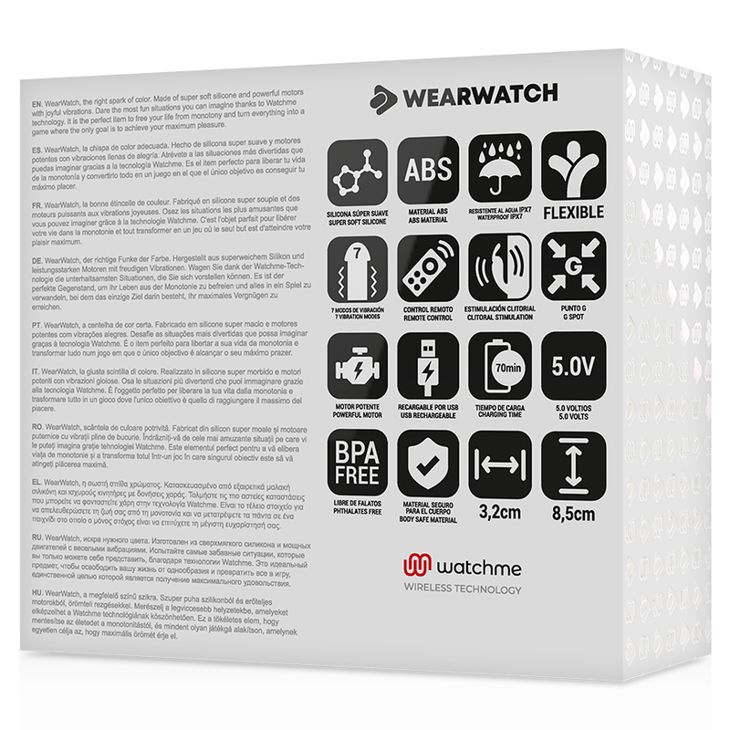 WEARWATCH - VIBRADOR WATCHME DUAL TECHNOLOGY FÚCSIA / NEVE - Image 5